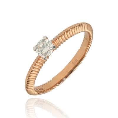 Rosé arany gyűrű 53-as méret (B41287_3I)